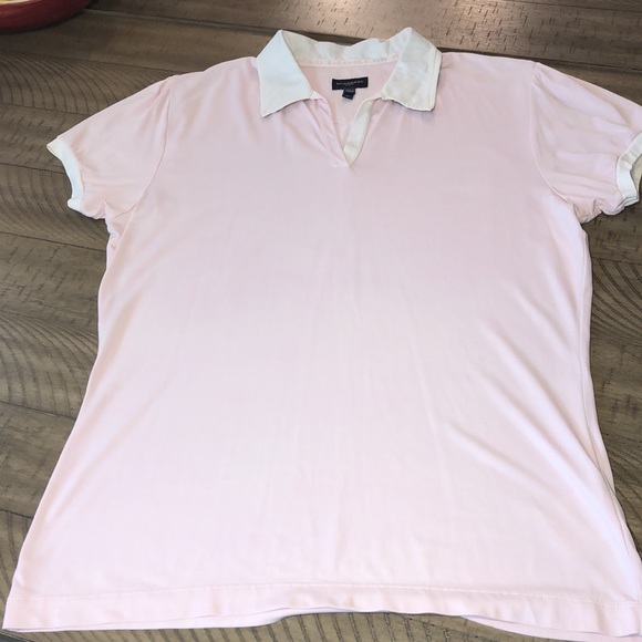 Burberry Golf Novo Check Plaid Collar Soft Pink White trim. Course 2 cocktails! - Picture 5 of 17